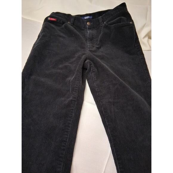 CHAPS Corduroy Pants Women's Size 4 Black Straight Leg SOFT CORDS Stretch - Picture 2 of 14